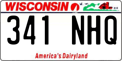WI license plate 341NHQ