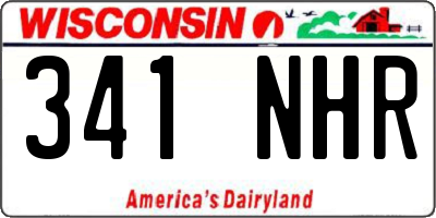 WI license plate 341NHR