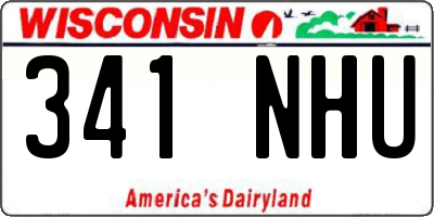 WI license plate 341NHU
