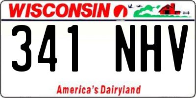 WI license plate 341NHV