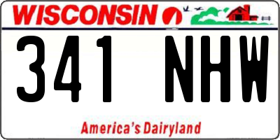 WI license plate 341NHW