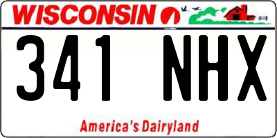 WI license plate 341NHX