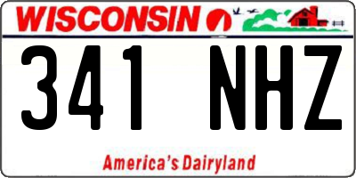 WI license plate 341NHZ