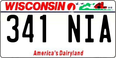 WI license plate 341NIA