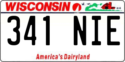 WI license plate 341NIE
