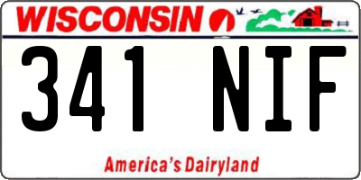 WI license plate 341NIF