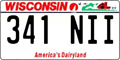 WI license plate 341NII