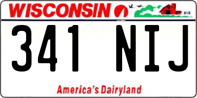 WI license plate 341NIJ