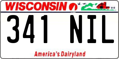 WI license plate 341NIL