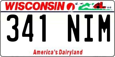 WI license plate 341NIM