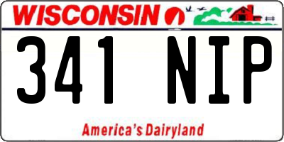 WI license plate 341NIP