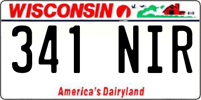 WI license plate 341NIR