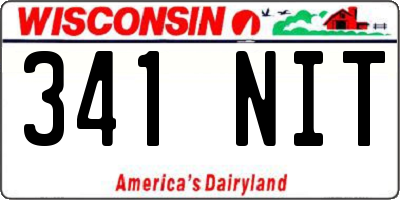 WI license plate 341NIT