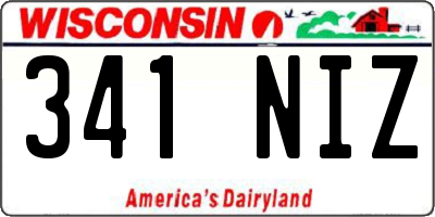 WI license plate 341NIZ