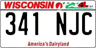 WI license plate 341NJC