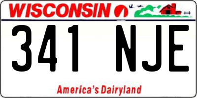 WI license plate 341NJE