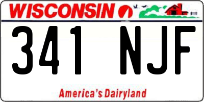 WI license plate 341NJF