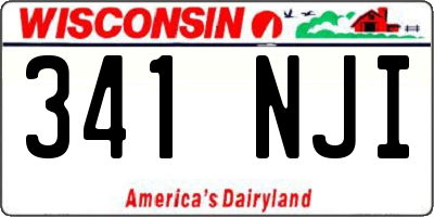 WI license plate 341NJI