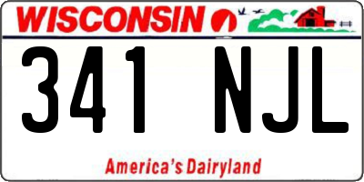 WI license plate 341NJL