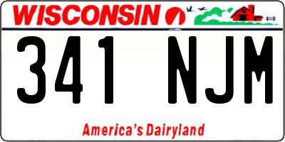 WI license plate 341NJM