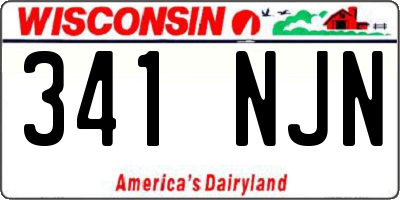 WI license plate 341NJN