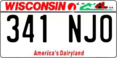 WI license plate 341NJO