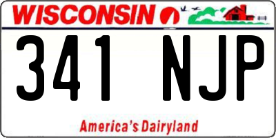 WI license plate 341NJP