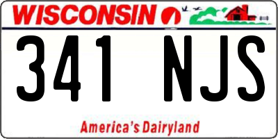 WI license plate 341NJS