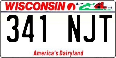 WI license plate 341NJT
