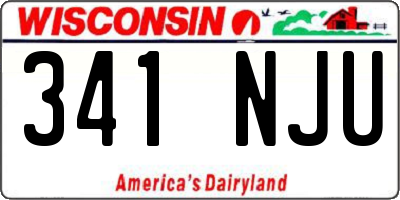 WI license plate 341NJU