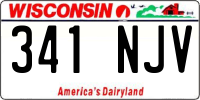 WI license plate 341NJV