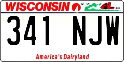 WI license plate 341NJW