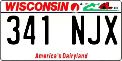 WI license plate 341NJX