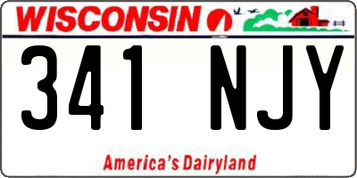 WI license plate 341NJY
