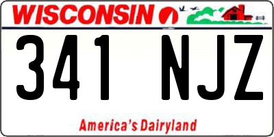 WI license plate 341NJZ