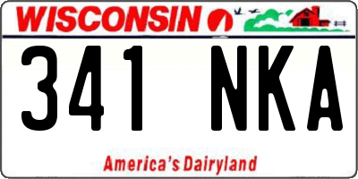 WI license plate 341NKA