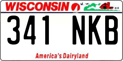 WI license plate 341NKB