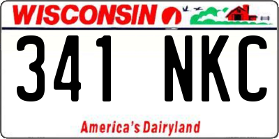 WI license plate 341NKC