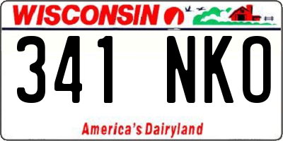 WI license plate 341NKO