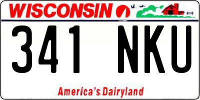 WI license plate 341NKU
