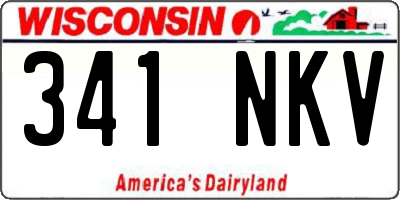 WI license plate 341NKV