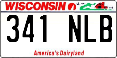 WI license plate 341NLB