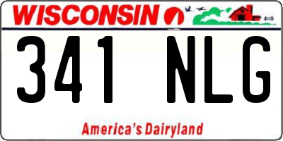 WI license plate 341NLG