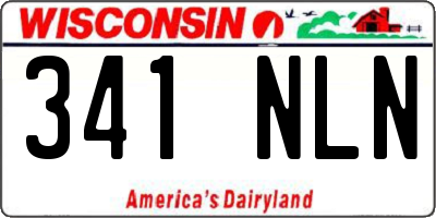 WI license plate 341NLN