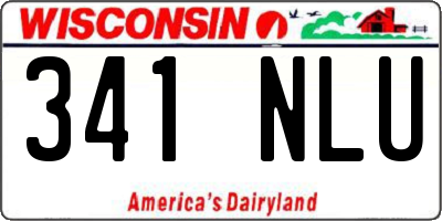 WI license plate 341NLU