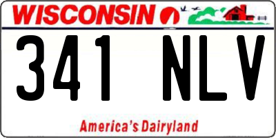 WI license plate 341NLV