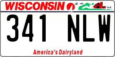 WI license plate 341NLW
