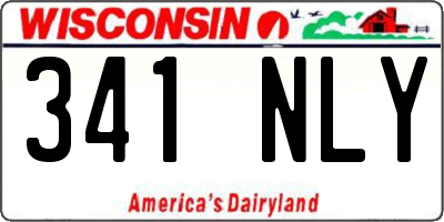 WI license plate 341NLY