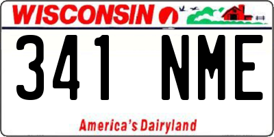WI license plate 341NME