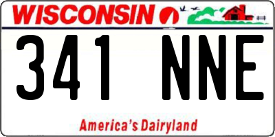 WI license plate 341NNE